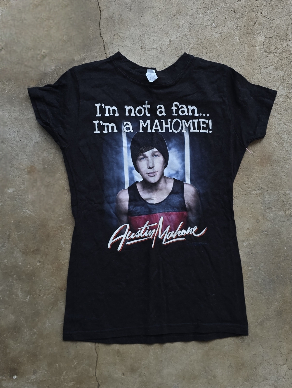 Vintage Y2k Austin Mahone Band Baby Tee Small